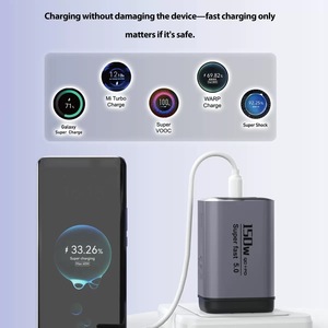 Adaptador <span class=keywords><strong>USB</strong></span>-C de 150W, Cargador Rápido <span class=keywords><strong>USB</strong></span> Tipo C PD, Carga Rápida 3.0, Cargador de Teléfono Móvil, Adaptador de Pared de 150W - Product Image 4