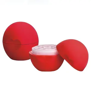 Hot selling colorful plastic lip balm container ball shaped lip balm box lip protector tube