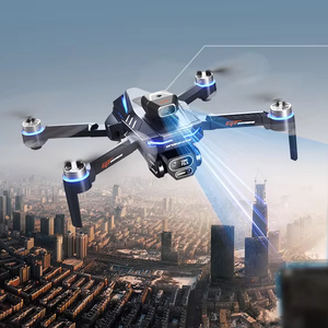 Dron GT8 azul oscuro con triple cámara HD 4K (720P) y con evitación de obstáculos de 360 ° y pantalla LCD sin escobillas - Product Image 1