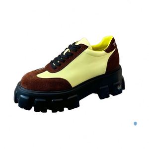Zapatos de Skate Casuales de Diseño Invernal, Estilo Chunky para Caminar, con Cordones, Antideslizantes, Suela de Cuero Genuino - Product Image 4