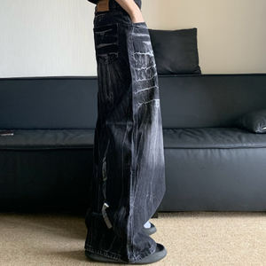 Offre Spéciale – Fabricant de Denim Personnalisé – Pantalon <span class=keywords><strong>Homme</strong></span> Ample et <span class=keywords><strong>Large</strong></span> à Jambe Droite, Lavé, Tendance - Product Image 3