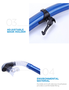 Diseño profesional equipo de <span class=keywords><strong>buceo</strong></span> <span class=keywords><strong>apnea</strong></span> snorkel pesca submarina seco superior snorkel - Product Image 4