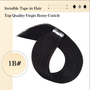 Extensions de cheveux invisibles à bandes adhésives, 100% cheveux humains Remy, extensions de cheveux humains à bandes adhésives sans couture, 12 à 40 pouces pour femmes. - Product Image 6