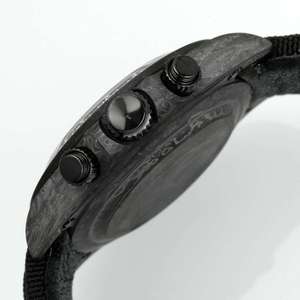 Montre de luxe pour homme en fibre de carbone creuse avec mouvement mécanique ETA Tourbillon, calendrier perpétuel, cadran à aiguilles 40 mm, bracelet en nylon, style Hip Hop - Product Image 3