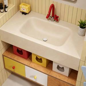 ตู้ห้องน้ำติดผนังแบบอัจฉริยะพร้อมอ่างล้างหน้าแบบอินทิเกรต กระจกอัจฉริยะ และแผ่นหินแบบโค้งงอได้ตามสั่ง - Product Image 5