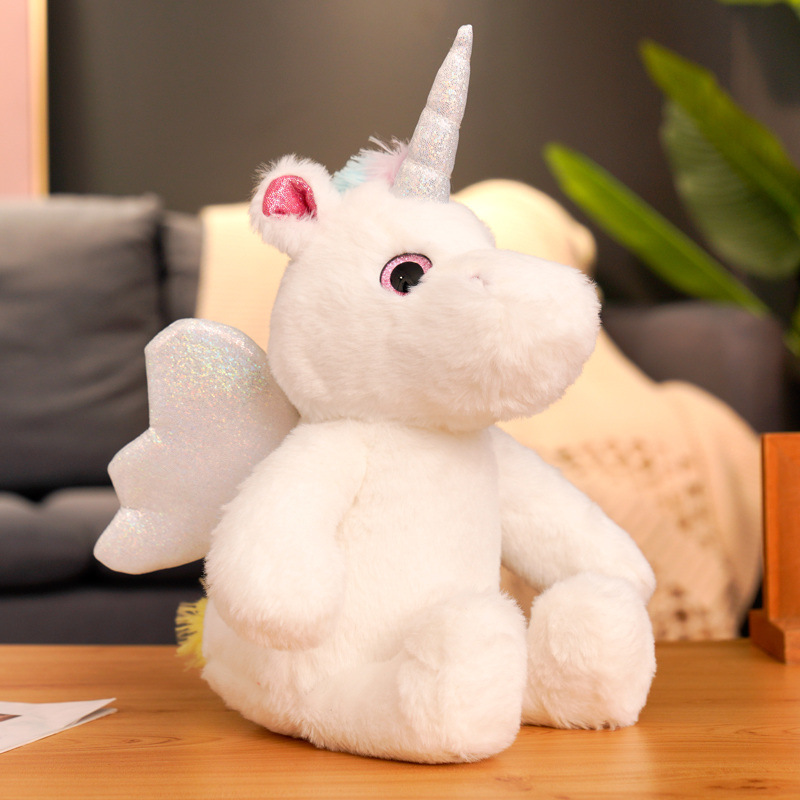 good selling led music unicorn stuffed animal led light up plush toy glow the dark night
