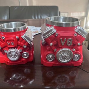 แก้วมัค 3 มิติ สแตนเลส ลายเครื่องยนต์ V8 สำหรับสินค้าข้ามพรมแดน แก้วเรซิ่นลายเครื่องยนต์ V8 - Product Image 2