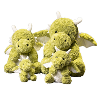 2025 gros mignon en peluche Dragon jouet doux oreiller volant avec doublure en maille et remplissage en coton PP enveloppé dans un sac OPP