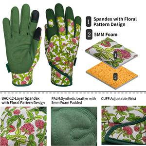 Guantes de Jardinería Resistentes a Impactos, con Agarre Flexible, de Cuero, con Protección Química y Antivibración, Venta al por Mayor en China - Product Image 3