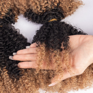 สีออมเบรขายดี # ผมแท้แบบ Afro Kinky สำหรับถักเปีย 27/1b/27  แบบ Afro Curly สำหรับถักเกลียว - Product Image 4