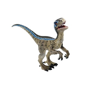 Figuras de acción de dinosaurio, juguetes realistas de dinosaurio, <span class=keywords><strong>Velociraptor</strong></span>, juguetes educativos de plástico azul - Product Image 4