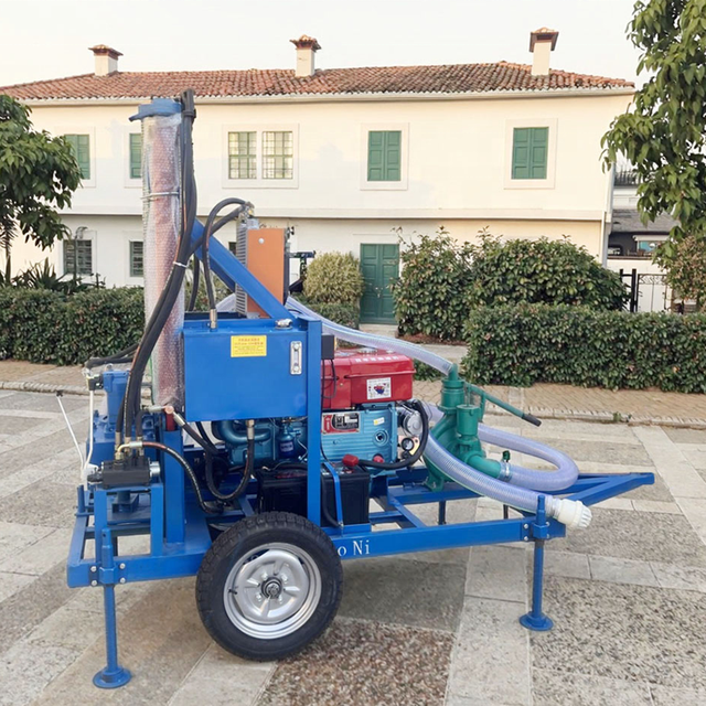 China Factory Diesel Water Well Drilling Machine Portable Tractor Mounted Hydraulic Small Mini Water Well Drill Rig for Sale