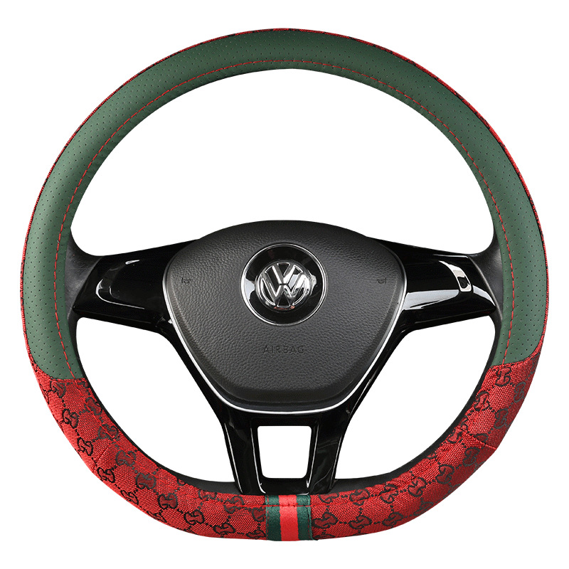 Xuanhuang F02 Universal 4-Spoke Car Steering Wheel Cover | Leather Linen Cloth | Wholesale on Alibab