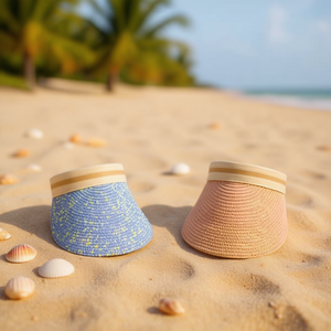 Gorra con visera de paja para niños, 52-54 cm, informal, unisex, para verano y playa, 31585 - Product Image 3