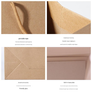 Bolsa de Regalo de Cartón Kraft Blanca y Marrón Impresa Personalizada con Asas para Ropa y Trajes con su Propio Logotipo - Product Image 5