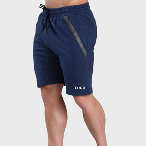 Shorts décontractés personnalisés pour hommes, couleur unie, 100% coton, taille élastique, nouveaux shorts de sport pour hommes - Product Image 5