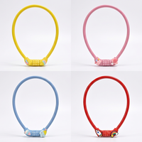 Accessoires pour vélos et motos : Cadenas à câble en acier de haute qualité, étanche, avec motif coloré, quatre réglages et mot de passe.
