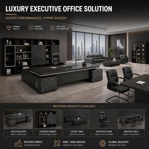 Postazione di Lavoro Direzionale a L Moderna e Lussuosa con Gestione Cavi Nascosta, Scrivania in MDF E1 ad Alta Densità, Ampio Armadio Contenitore - Product Image 3