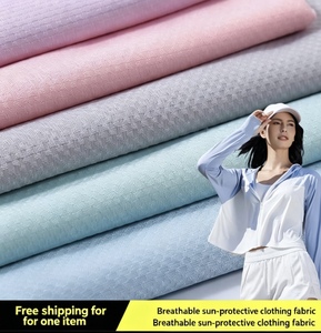 Tela <span class=keywords><strong>de</strong></span> Malla Tejida Elástica en 4 Direcciones, Transpirable, <span class=keywords><strong>de</strong></span> Secado Rápido, que Absorbe la Humedad, Ligera, 88% Poliéster, 12% Elastano, para Prendas <span class=keywords><strong>de</strong></span> Vestir - Product Image 1