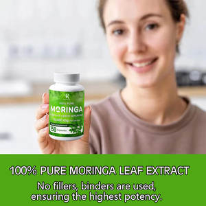 Capsules de complément alimentaire OEM 100% pur <span class=keywords><strong>Moringa</strong></span> superaliment vert complet végétalien augmenter l'énergie et la digestion capsules dures - Product Image 3