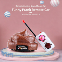 Voiture télécommandée en plastique amusante pour enfants, jouet farfelu et original, idéale pour les fêtes, le poisson d'avril, ou comme cadeau.