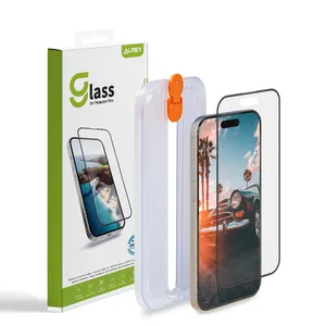 Aurey Anti-Glare Tempered Glass Điện Thoại Chống Sốc Chống Tĩnh Tempered Glass Bảo Vệ Màn Hình Phim Cho iPhone 15 14 13 Pro Max