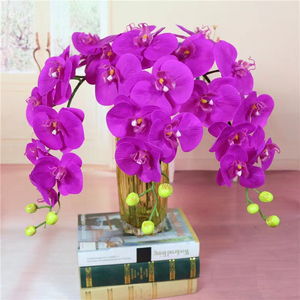 Luxury PU <strong>Artificial</strong> Palaenopsis <strong>Orchids</strong> Wedding Centerpieces Real Touch Flower Latex Faux <strong>Orchids</strong> - Product Image 4