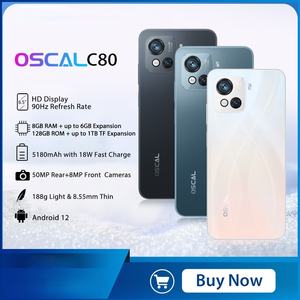 Blackview <span class=keywords><strong>OSCAL</strong></span> <span class=keywords><strong>C80</strong></span> 8GB 128GB 50MP Cámara Lado Identificación de huellas dactilares 5180mAh 6,5 "Android 12 Unisoc T606 Octa Core Teléfono celular - Product Image 3