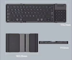 คีย์บอร์ดพับได้ B089t พร้อมทัชแพดและแป้นตัวเลข สำหรับแท็บเล็ต Windows Android คีย์บอร์ดไร้สายขนาดเล็กแบบพกพา - Product Image 3