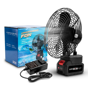 Ventilador Industrial Recargable de 8 Pulgadas, Batería de Litio de 4000 mAh+, Larga Duración, Silencioso, para Camping, Pesca y Sitios de Trabajo - Product Image 1
