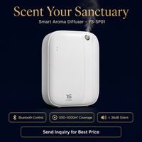Diffuseur de parfum commercial pour hôtel 400ml, couverture 500-1000m², avec application Bluetooth, écran tactile, fixation murale ou sur pied, logo personnalisé OEM