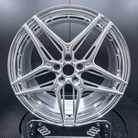 Nouvelles jantes concaves en alliage d'aluminium forgé multi-rayons chromées polies 17-23 pouces personnalisables PCD/ET pour berlines de course sur mesure