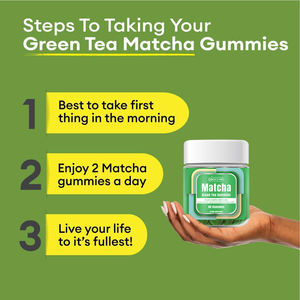 ओम निजी लेबल ग्रीन टी फैट बर्नर माचा गुम्मीज़ (60 गिनती) महिलाओं और पुरुषों के लिए वसा बर्नर माचा (60 गिनती) - Product Image 6