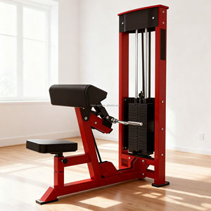 Equipo de gimnasio comercial Máquina de rizos de bíceps de acero ajustable Máquina de selección de carga de PIN de fuerza comercial - Product Image 1