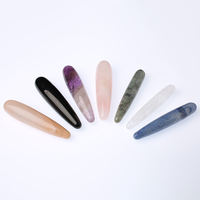 Consolador de Cuarzo Rosa en Forma de Pene para Masaje con Cristal Curativo Natural, Varas Yoni de Cristal para Mujer - Comprar Vara Yoni, Consolador de Cuarzo