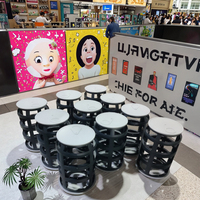 Cadre d'affichage LED personnalisable en aluminium, structure cylindrique créative, pour mini-boîtes de conserve, idéal pour l'art commercial en centre commercial
