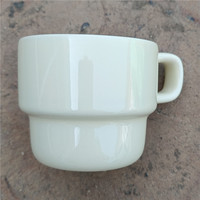 Tasse à café espresso empilable en céramique avec logo personnalisé de 280ml avec poignée