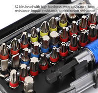 32 Pcs Mata Obeng Torx Phillips Hex Slotted 25 mm, Set Mata Obeng CRV Magnetik Warna-warni, Penggantian Cepat