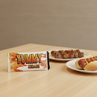 Pochette en papier kraft écologique jetable avec doublure en aluminium, impression flexo, logo personnalisé, pour kebab, poulet, hot-dog, sandwich, hamburger