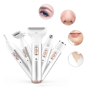 Rasoir électrique sans fil 5 en 1 pour femmes - Épilation indolore - Utilisation domestique portable - Visage, corps, nez, jambes, aisselles - Rasoir - Product Image 1