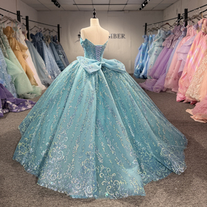 <span class=keywords><strong>Vestido</strong></span> <span class=keywords><strong>de</strong></span> Gala Jancember 1533 <span class=keywords><strong>Azul</strong></span> <span class=keywords><strong>Turquesa</strong></span> <span class=keywords><strong>de</strong></span> Lujo 2026 con Lentejuelas Brillantes y Cuentas - Product Image 2