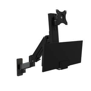 T8-GA02KB ngồi-đứng Máy Trạm cánh tay New Wall Mount VESA Hợp kim nhôm bàn phím Khay Màn Hình đứng 90 độ nghiêng 32 inch - Product Image 3