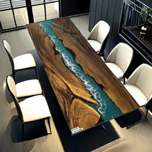 Montagne, alberi, fiumi e altri Design di lusso epossidico rettangolare tavolo da tavolo scrivania caffè caffè cucina sala da pranzo con cassetti - Product Image 5