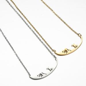 Collier européen et américain en acier inoxydable pour femmes <span class=keywords><strong>Surf</strong></span> Sea Hollow Snowflake Pendant Necklace - Product Image 3