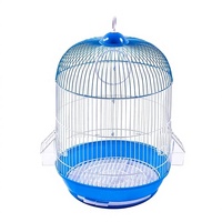 Nichoir portable pour oiseaux, nichoir coloré, durable, pour l'extérieur et l'intérieur, pour petits oiseaux de compagnie, cage à oiseaux circulaire plaquée or