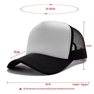 Casquette promotionnelle en gros, casquette de camionneur à 5 panneaux en maille, personnalisable avec logo, motif de dessin animé, style mignon, mousse unie de qualité supérieure - Product Image 2