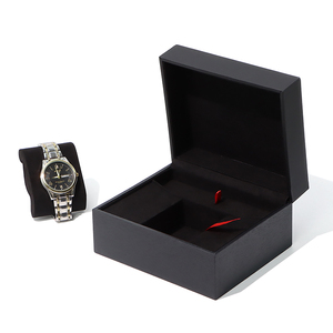 Tùy chỉnh xinsheng cao cấp PU da trang sức hộp đồng hồ với nhung vuông đồng hồ và túi đồng hồ bao bì hộp - Product Image 4