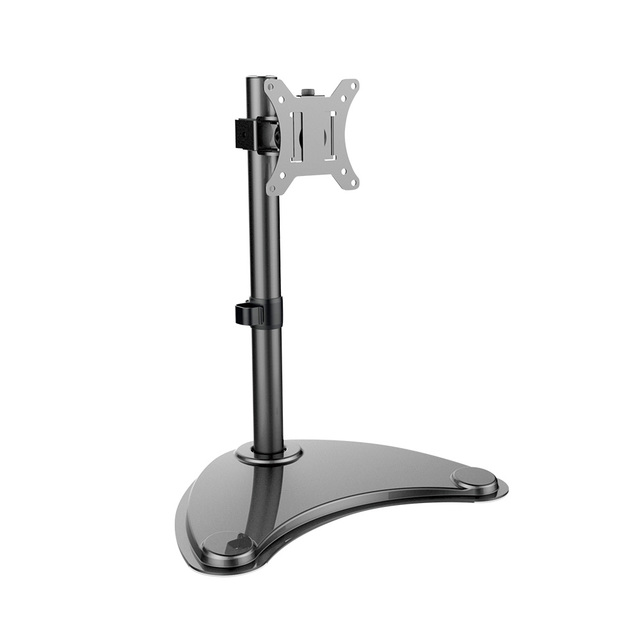 Single Monitor Stand, Adjustable Monitor Stand for Screens up to 32", Universal Freestanding Monitor Stand