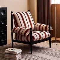 Stoff-Hochlehner-Einzelsessel, Moderner Französischer Mid-Century Luxus-Faulenzerstuhl, Designer-Möbel für Wohnzimmer