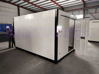 Knock Down Flat Pack Mini 5 '8' 10 '12' Pieds Hangar en acier Conteneur de stockage portable pliable mobile Unités de stockage en libre-service pliantes